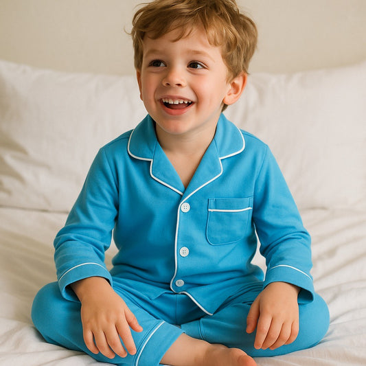 Serene Slumber Sky Blue Kids' Night Suit